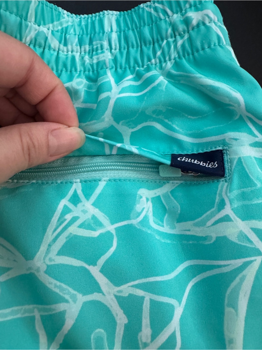 NWT Chubbies Mint Green and Blue Men's Swim Shorts Size Medium 7” - Picture 9 of 11